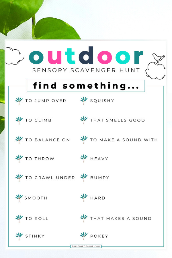Outdoor Scavenger Hunt For Kids
 Fun Outdoor Sensory Scavenger Hunt For Kids