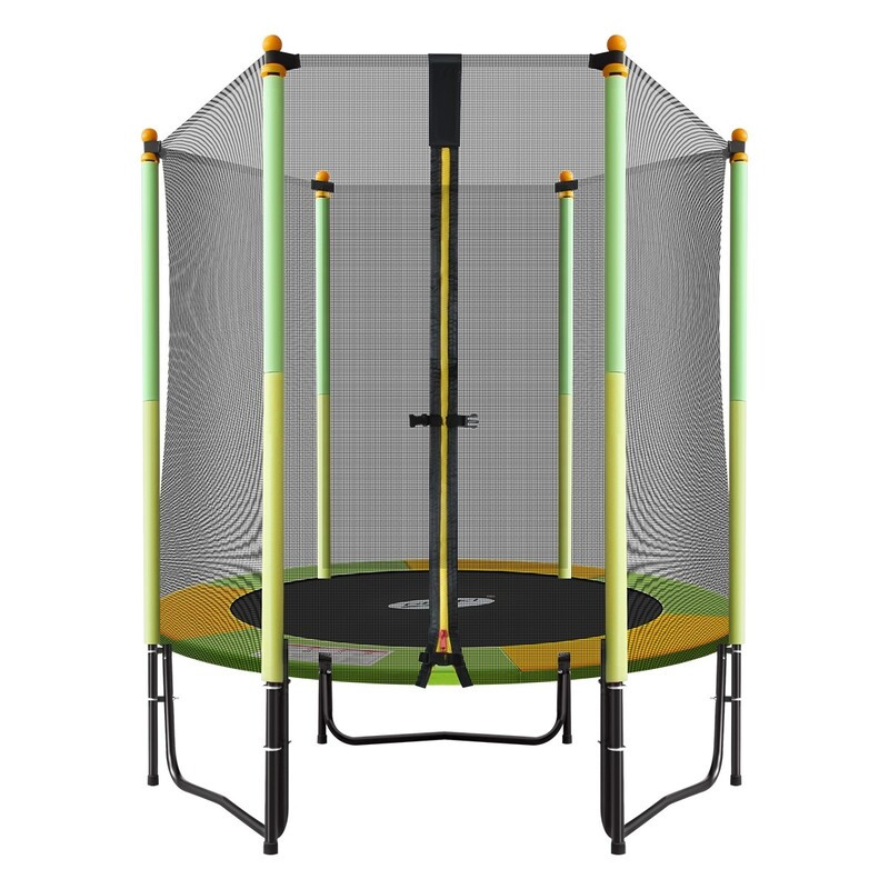 Outdoor Trampoline For Kids
 Genki 55" Round Outdoor Indoor Mini Trampoline with Safety
