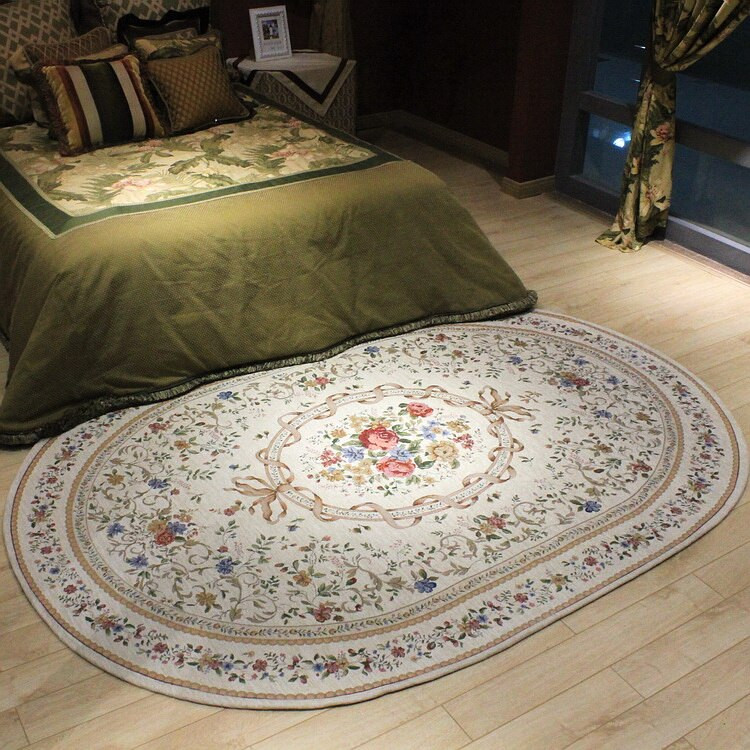 Oval Rugs For Living Room
 WINLIFE American Pastoral Oval Rugs And Carpets For Home
