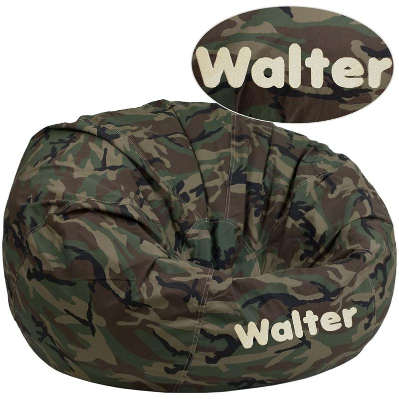 Oversized Kids Chair
 Personalized Oversized Camouflage Kids Bean Bag Chair