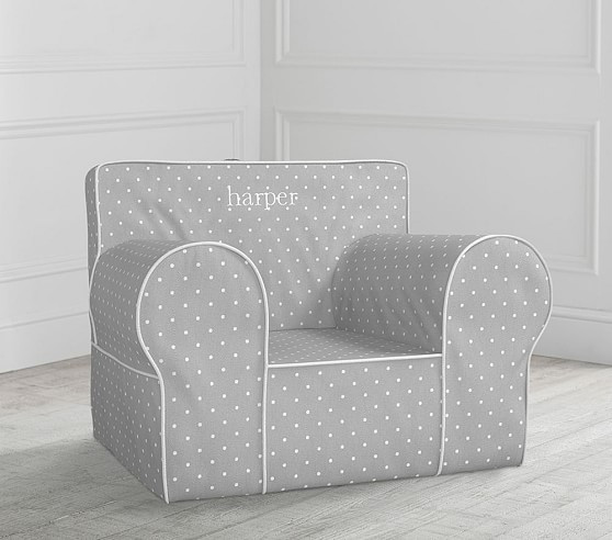 Oversized Kids Chair
 Gray Pin Dot Oversized Anywhere Chair