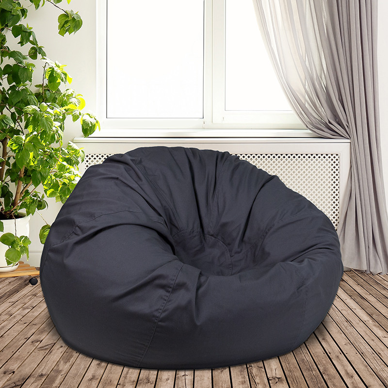 Oversized Kids Chair
 Oversized Solid Gray Bean Bag Chair for Kids and Adults