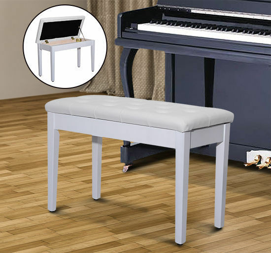 Padded Bench Seat With Storage
 Hom PU Leather Piano Bench Padded Double Duet Storage