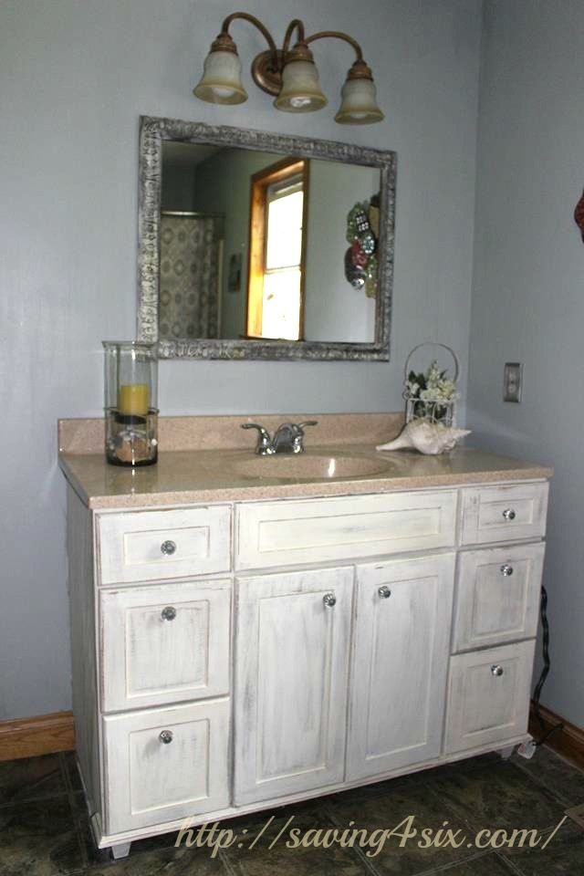 Paint Bathroom Cabinets
 Bathroom Vanity Makeover with Annie Sloan Chalkpaint