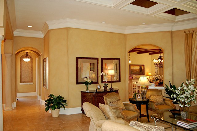 Paint Finish For Living Room
 Faux Finish Mediterranean Living Room tampa by