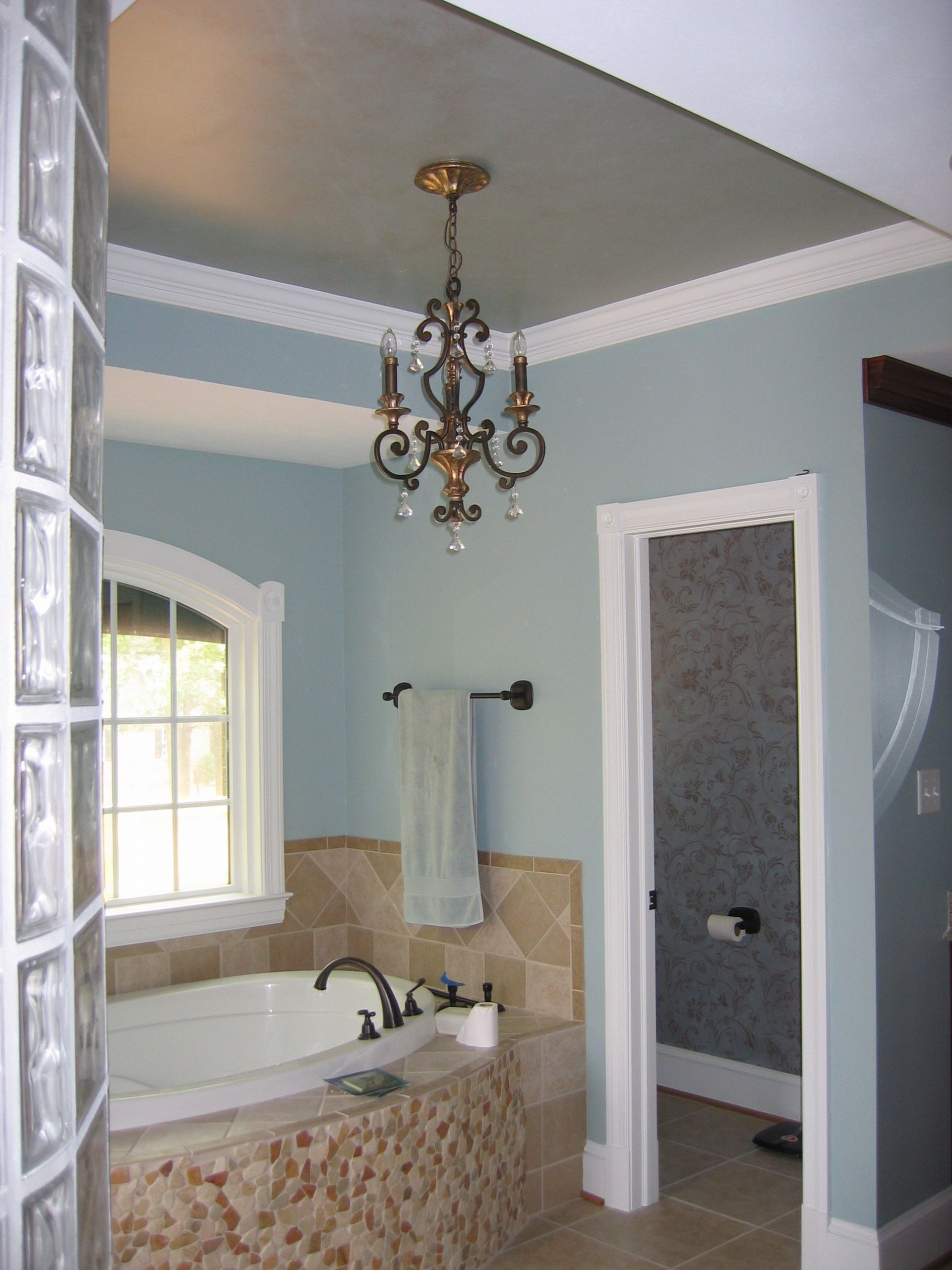 Paint For Bathroom Ceiling
 Ceiling Metallic Champagne Color Tray In Bath Also Shown