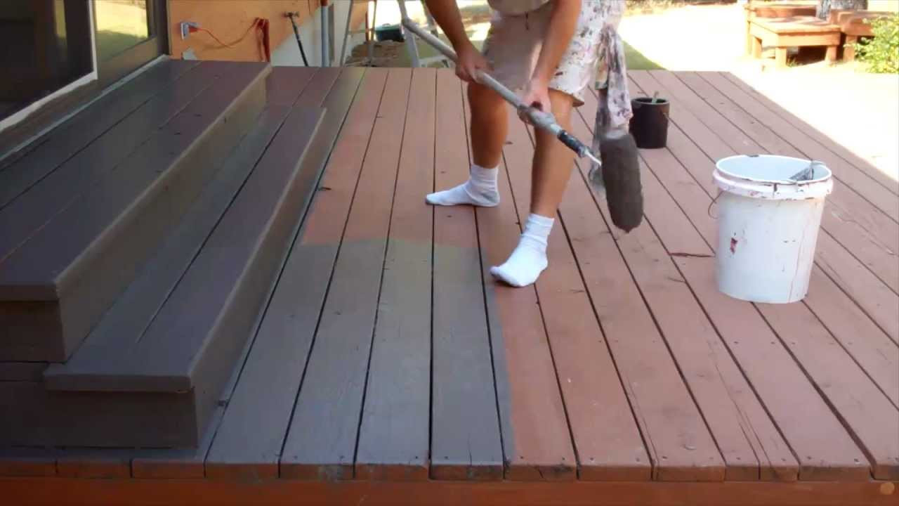 Paint Or Stain Deck
 Exterior Painting Step 9 Staining the Deck