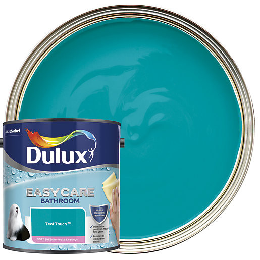 Paint Sheen For Bathroom
 Dulux Easycare Bathroom Soft Sheen Emulsion Paint Teal