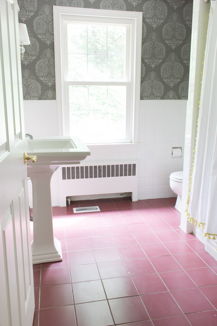 Painting Ceramic Tile In Bathroom
 How I Painted Our Bathroom s Ceramic Tile Floors A Simple