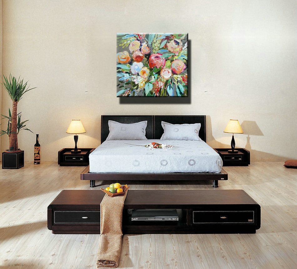 Paintings For Bedroom
 Famous artist acrylic paint bedroom abstract modern canvas