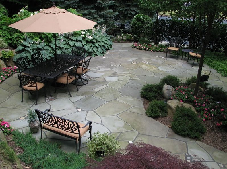 Patio Landscaping Pictures
 Flagstone Patio Stony Brook NY Gallery
