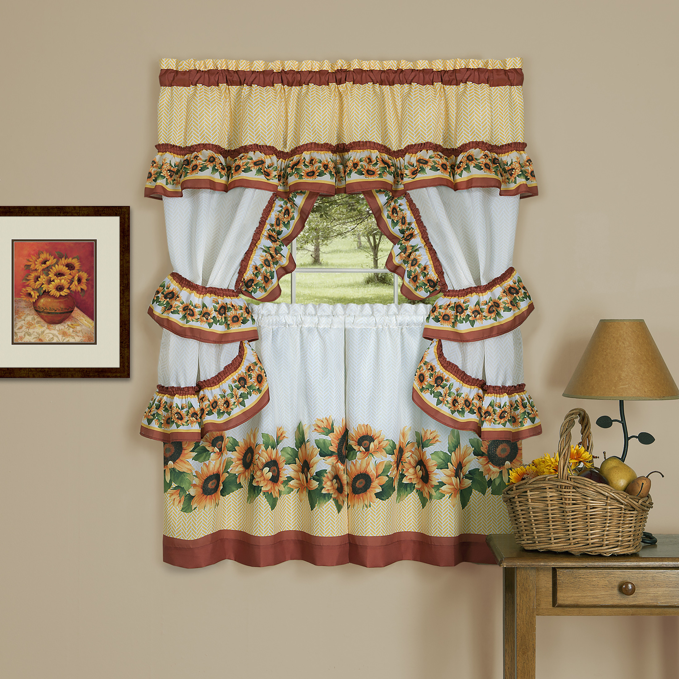 Penny&amp;#039;s Kitchen Curtains New Woven Trends Plete Window Kitchen Cottage Curtain Set