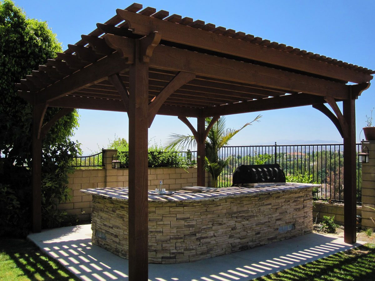 Pergola Outdoor Kitchen
 20 Cool Pool Side Shade Pergolas Pavilions & Arbors