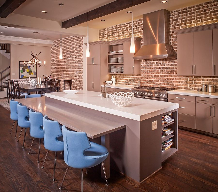 Pictures For The Kitchen Walls
 50 Trendy and Timeless Kitchens with Beautiful Brick Walls