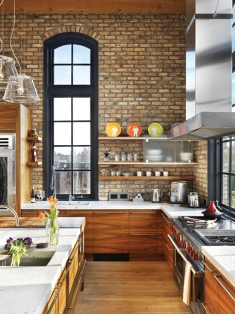 Pictures For The Kitchen Walls
 95 Stylish Kitchens With Brick Walls And Ceilings DigsDigs