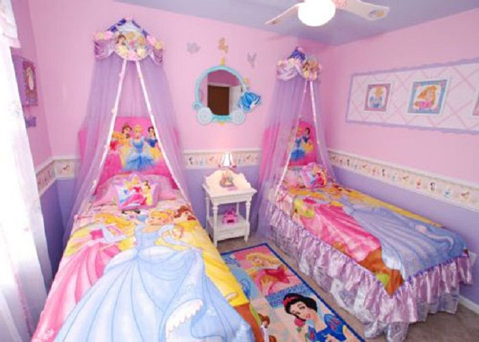Pink And Purple Kids Room
 like the paint half purple half pink separated by