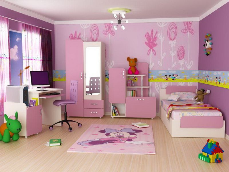Pink And Purple Kids Room
 how to decorate a kids bedroom with pink purple wall decor