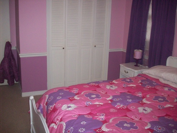 Pink And Purple Kids Room
 pink and purple girls room Love the two tones on the