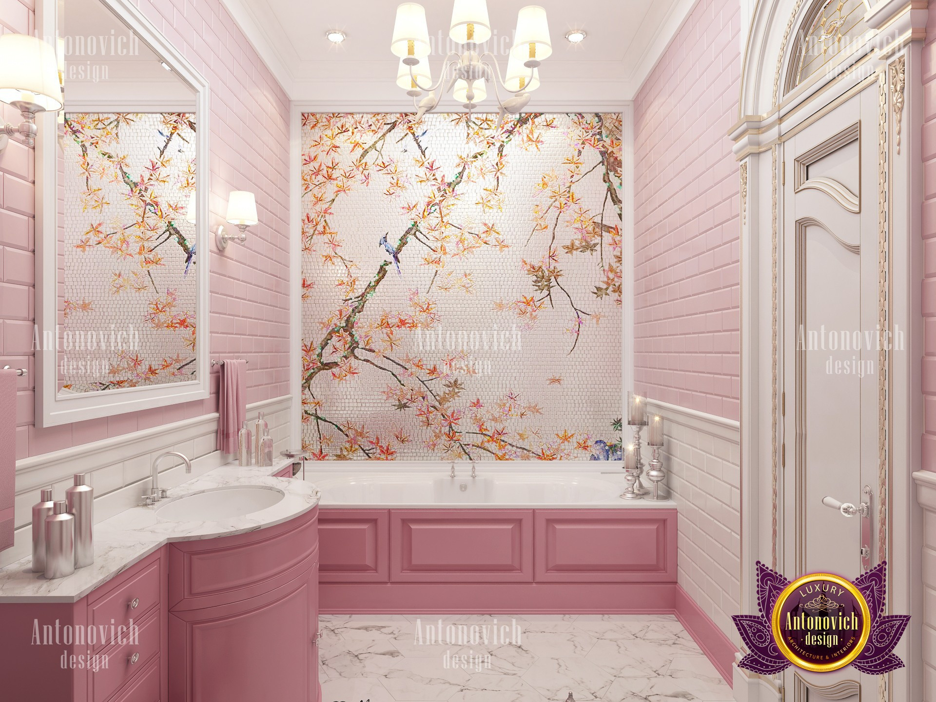 Pink Bathroom Decor
 Pink bath