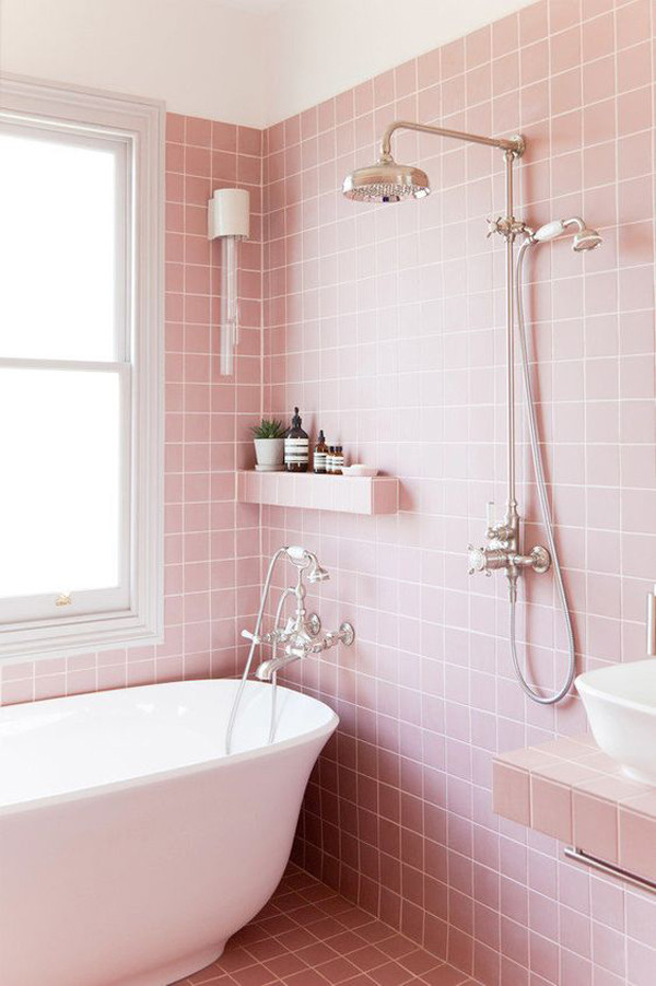 Pink Tile Bathroom Decorating Ideas
 20 Pretty Ways To Bring A Pink Colors Into Your Bathroom
