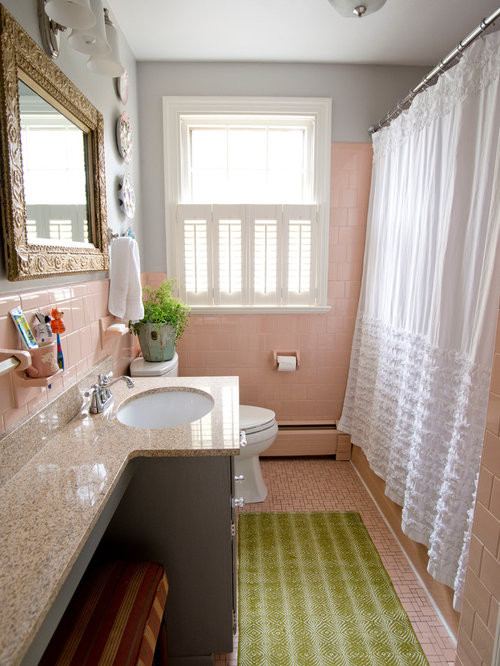 Pink Tile Bathroom Decorating Ideas
 Pink Bathroom Home Design Ideas Remodel and Decor