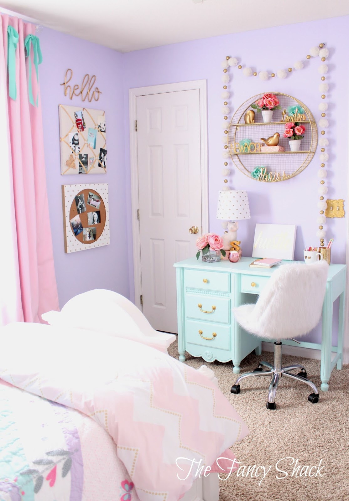 Pinterest Girls Bedroom
 The Fancy Shack Pastel Girls Room Makeover