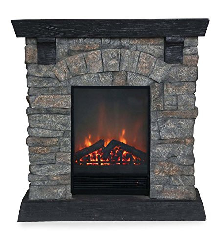 Plow And Hearth Electric Fireplace
 Plow & Hearth Rockbridge Stacked Stone Electric Fireplace