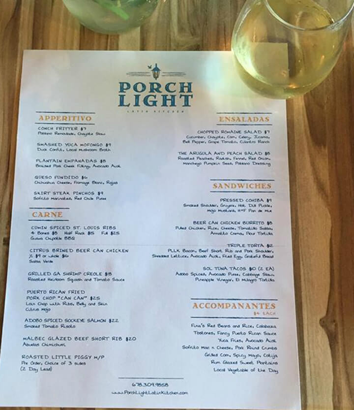 Porch Light Latin Kitchen Menu
 Best Places to Eat in Atlanta Local Cobb County Edition