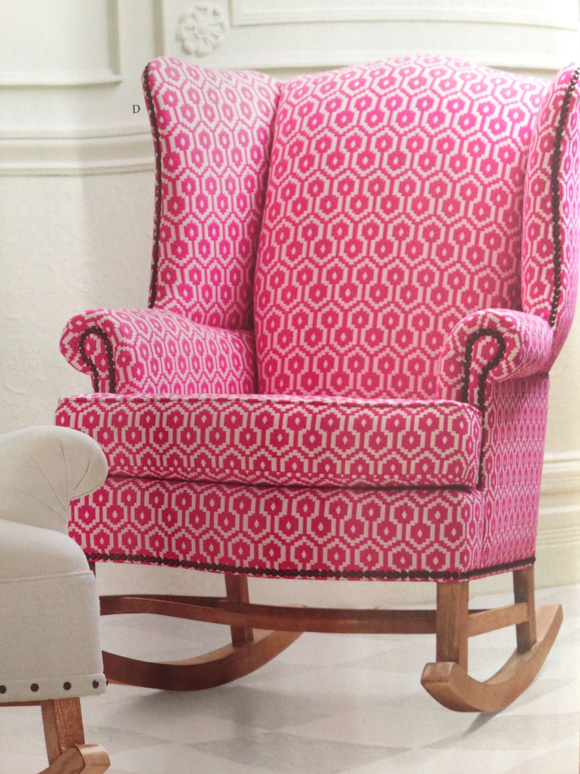 Pottery Barn Kids Rocking Chair
 Thatcher Upholstered Rocker Leila ago Bright Pink pottery