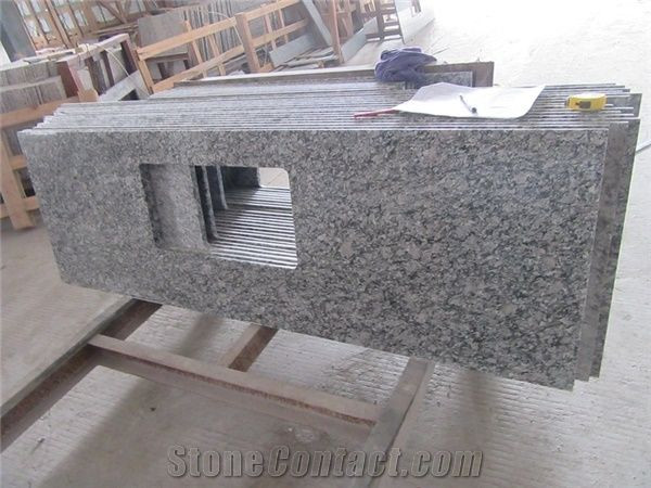 Prefab Kitchen Counters
 China White Granite Countertops Spray White Prefabricated