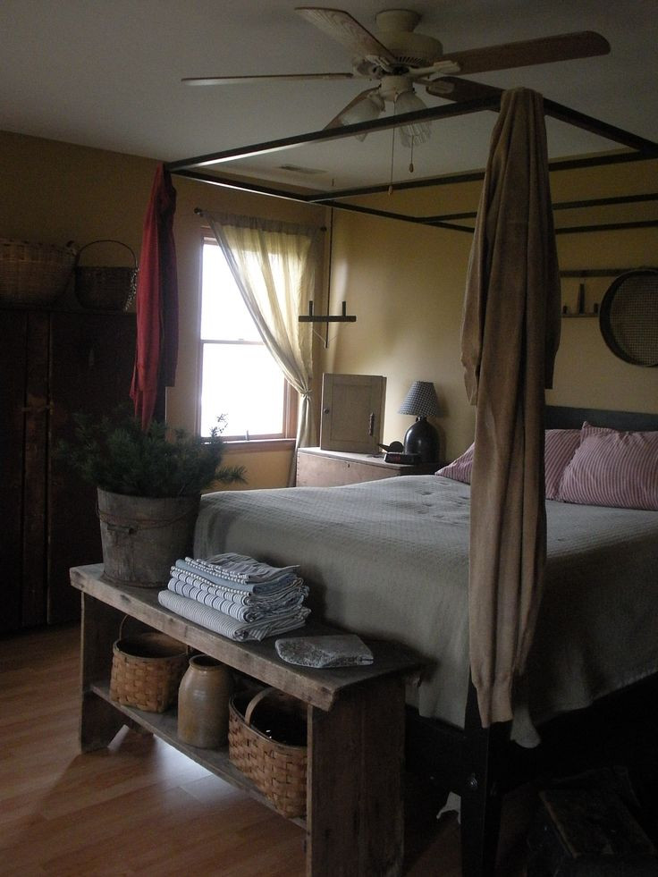 Primitive Bedroom Decor
 157 best Early American Bedrooms images on Pinterest