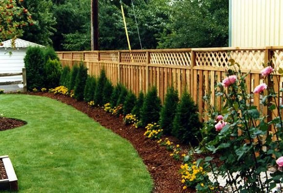 Privacy Fence Landscape
 Stunning Privacy Fence Line Landscaping Ideas 80
