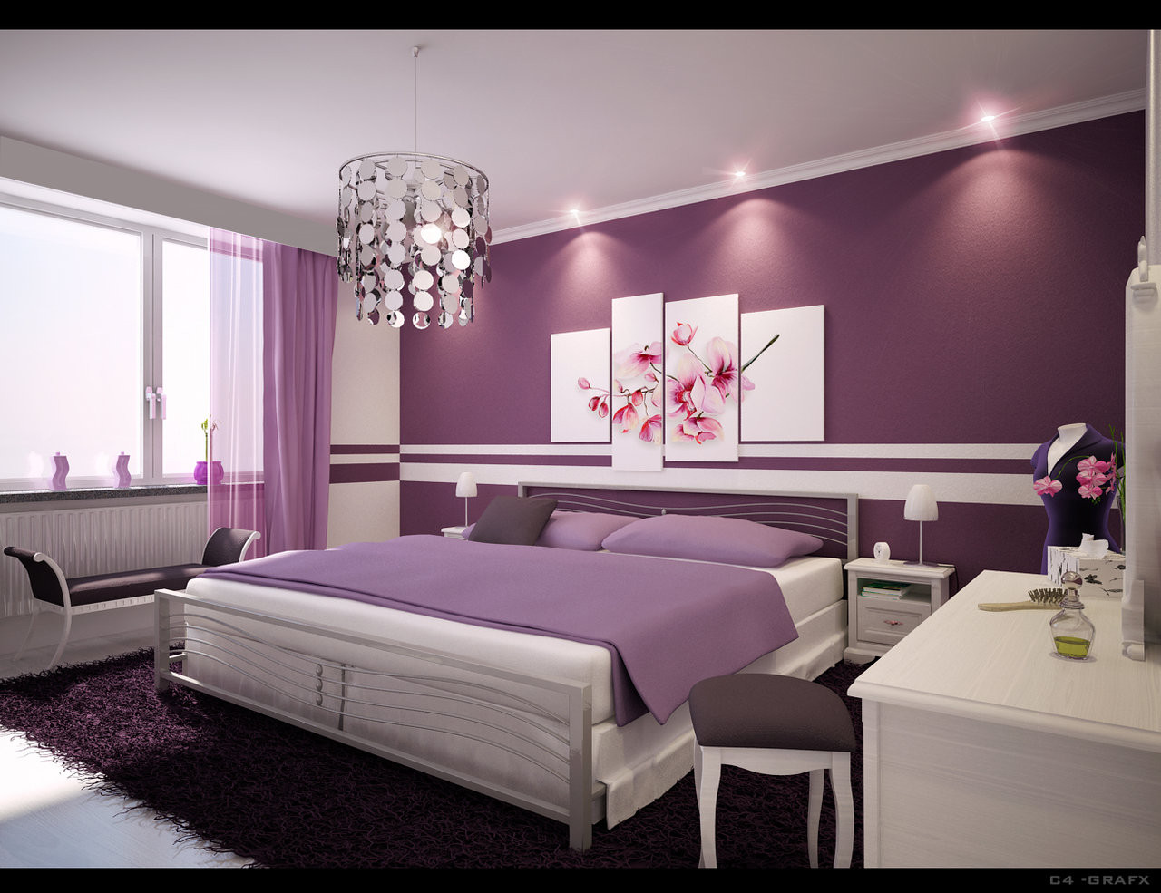 Purple Bedroom Decor Ideas
 Simple Ideas For Purple Room Design