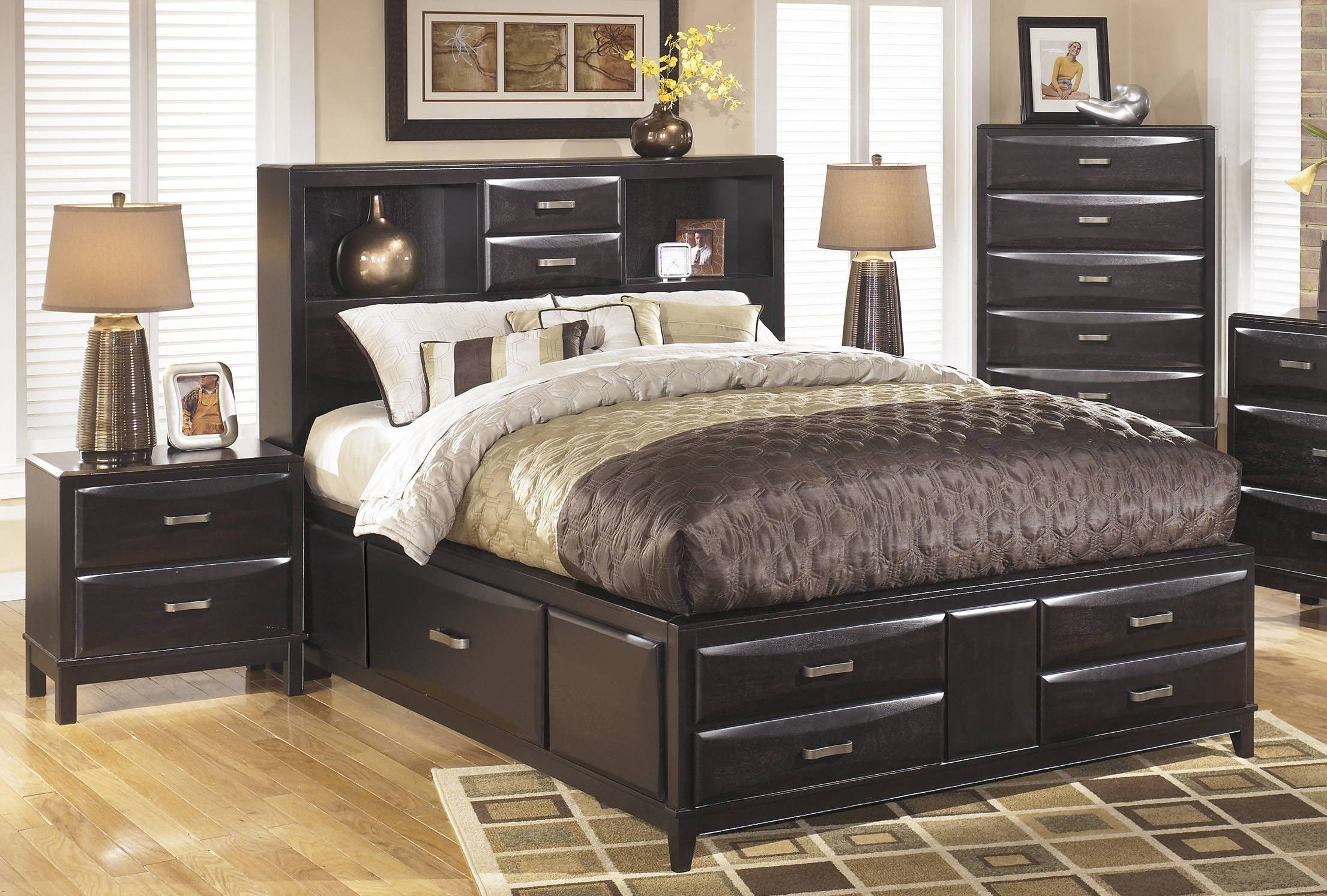 Queen Bedroom Sets With Storage
 Ashley Furniture Kira 2pc Bedroom Set with Queen Storage
