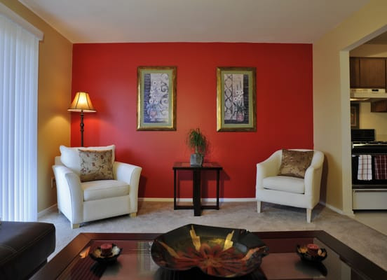 Red Accent Wall Living Room
 Red Accent Wall Living Room