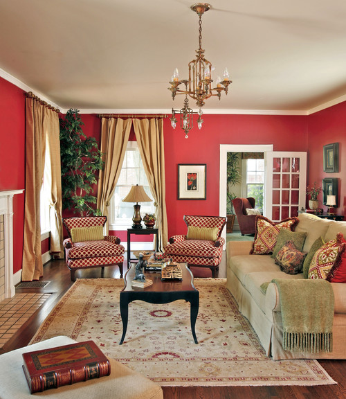 Red Accent Wall Living Room
 Interior Styles and Design Red Rooms Vibrant and Passionate