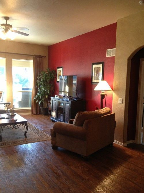 Red Accent Wall Living Room
 red accent wall For the Home Pinterest
