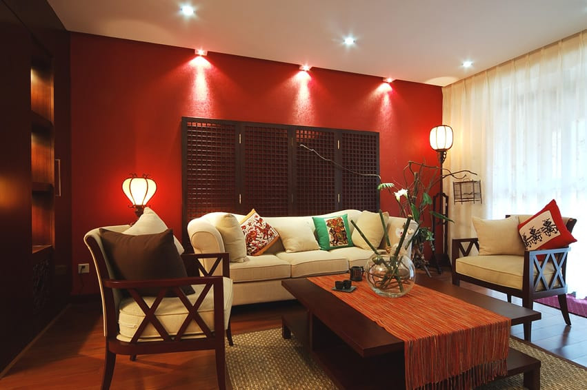 Red Accent Wall Living Room
 50 Elegant Living Rooms Beautiful Decorating Designs