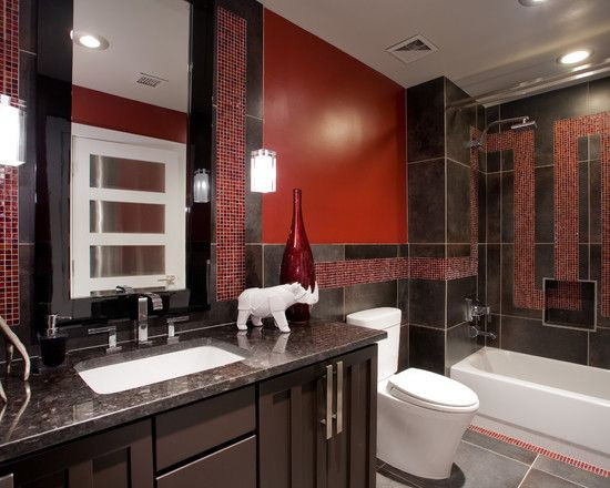 Red And Brown Bathroom Decor
 Bathroom Red And Brown Design