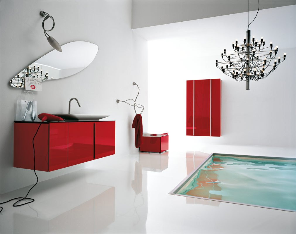 Red Bathroom Decor
 Home Wall Decoration Beautiful Red Bathroom Designs Ideas