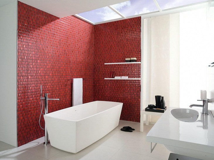 Red Bathroom Decor
 20 Mosaic Tile Bathroom Designs Decorating Ideas