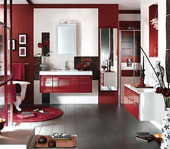 Red Bathroom Decor
 39 Cool And Bold Red Bathroom Design Ideas DigsDigs