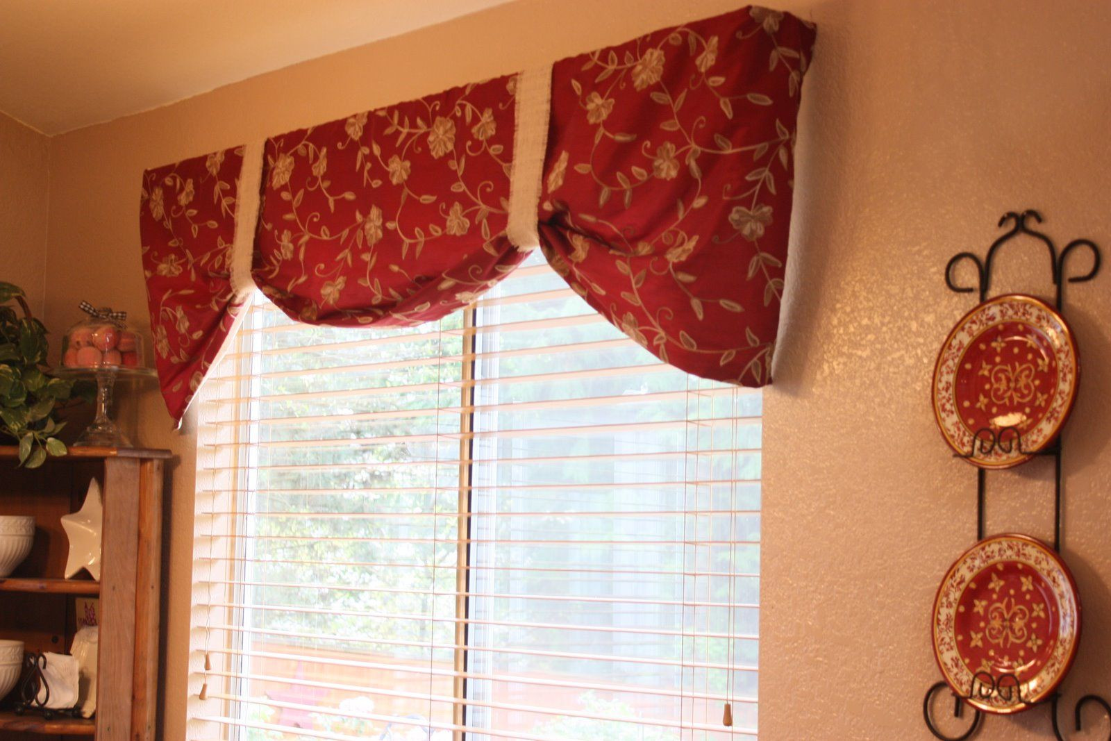 Red Valance Curtains For Kitchen
 Black and Red Kitchen Curtains