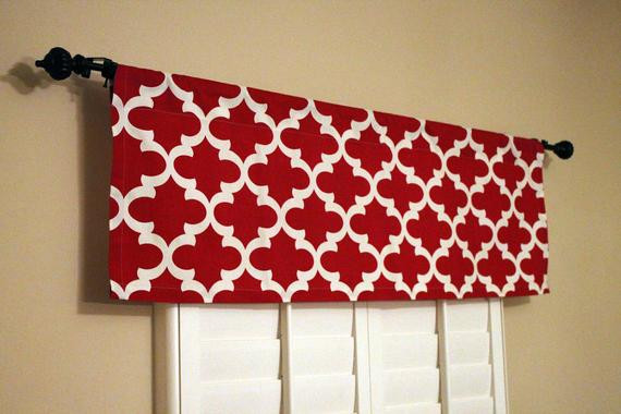 Red Valance Curtains For Kitchen
 Red Valances Red Window Valance Kitchen Window Valance