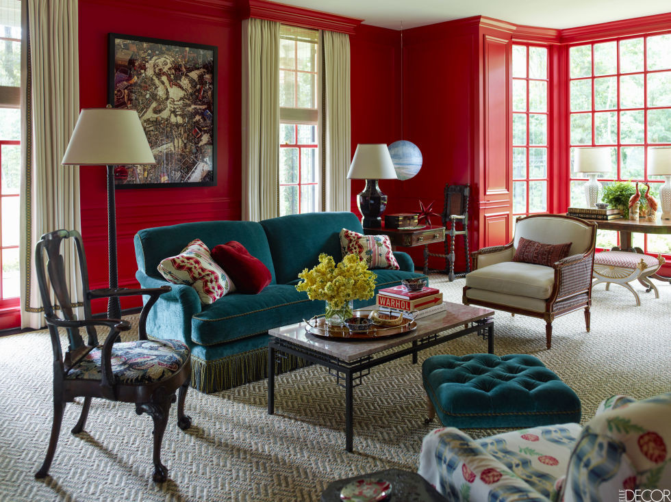 Red Walls Living Room
 Energizing Colors to Decorate with this Sizzling Summer