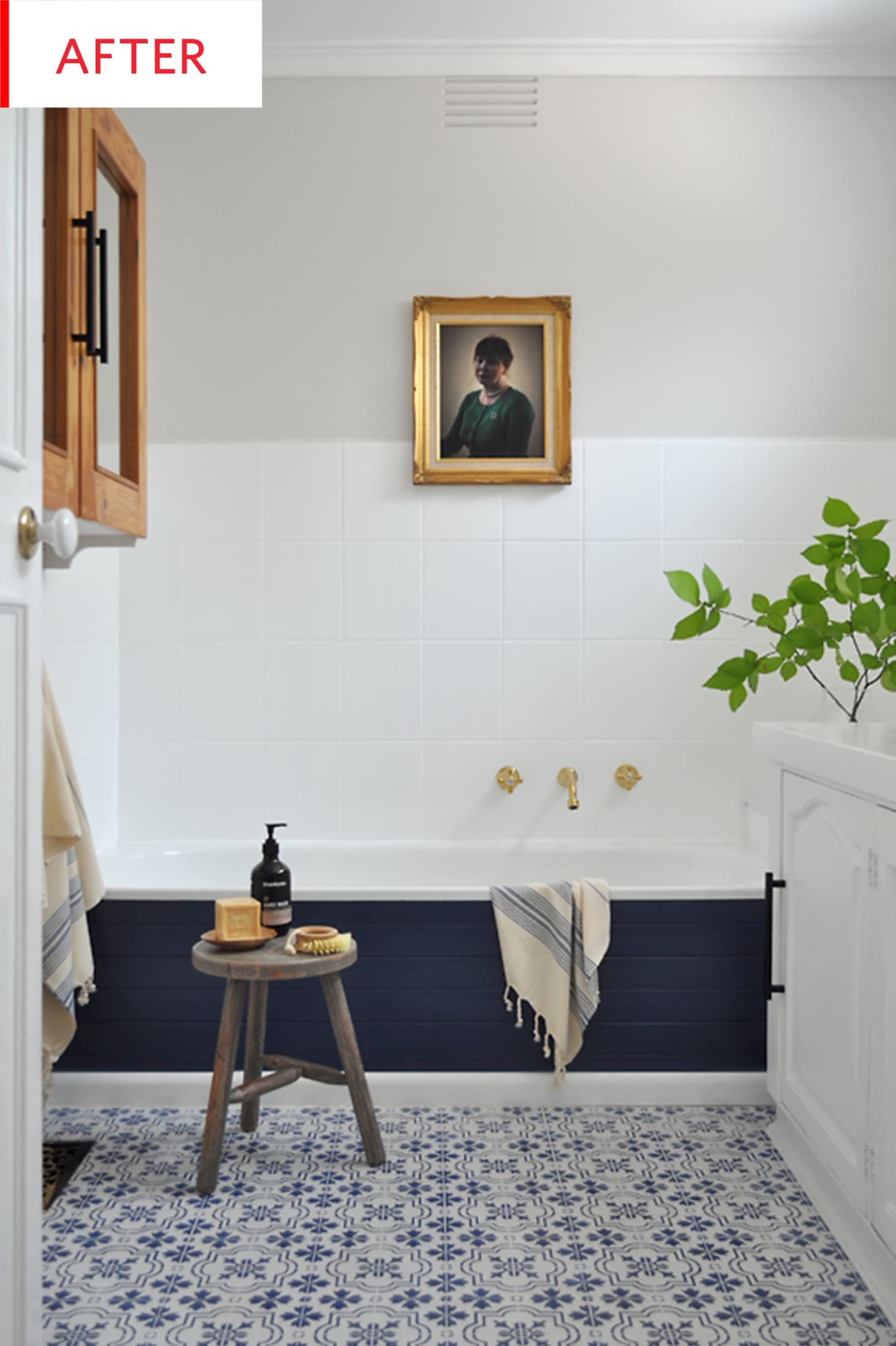 Repainting Bathroom Tiles Best Of Diy Bathroom Remodel Tile Paint before after