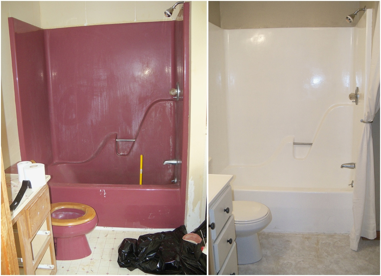 Repainting Bathroom Tiles
 Re Enameling A Maroon Bathtub