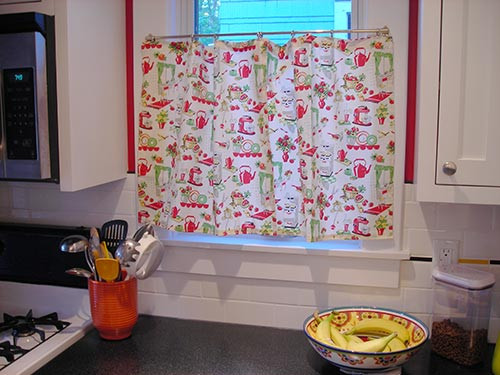 Retro Kitchen Curtains
 Cathy and Dave s charming vintage bungalow kitchen remodel