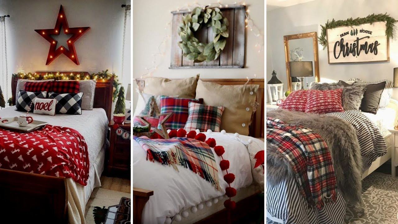 Rustic Bedroom Ideas Diy
 DIY Rustic Farmhouse style Christmas bedroom decor Ideas