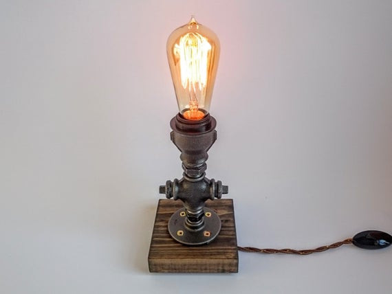 Rustic Bedroom Lamp
 Bedroom table lamp Plug in night light Rustic by